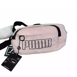 Puma Icon Zip Front Waist Pack.Light Pink/Black Fanny Pack. NWT